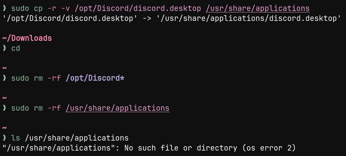 victordantasdev's tweet photo. Yes, I was trying to remove Discord files and accidentally deleted the entire applications directory from my system 🤡 https://t.co/QunkGMXTXk