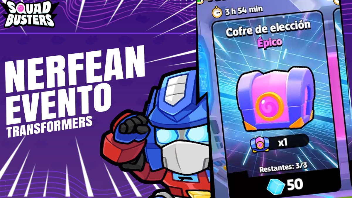 NERFEAN EVENTO DE SQUAD BUSTERS X TRANSFORMERS : SUPERCELL LO HIZO !!
#SquadBusters #supercell #Transformers 

📺youtube.com/watch?v=IbHLBi…