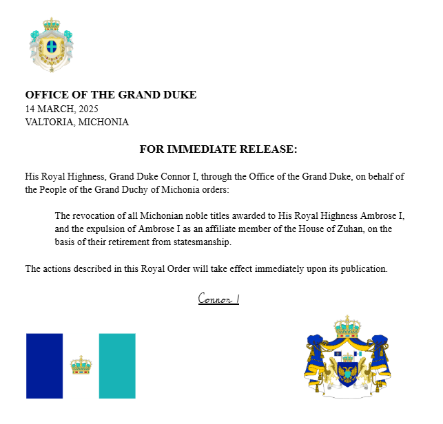 Grand Duchy of Michonia tweet media