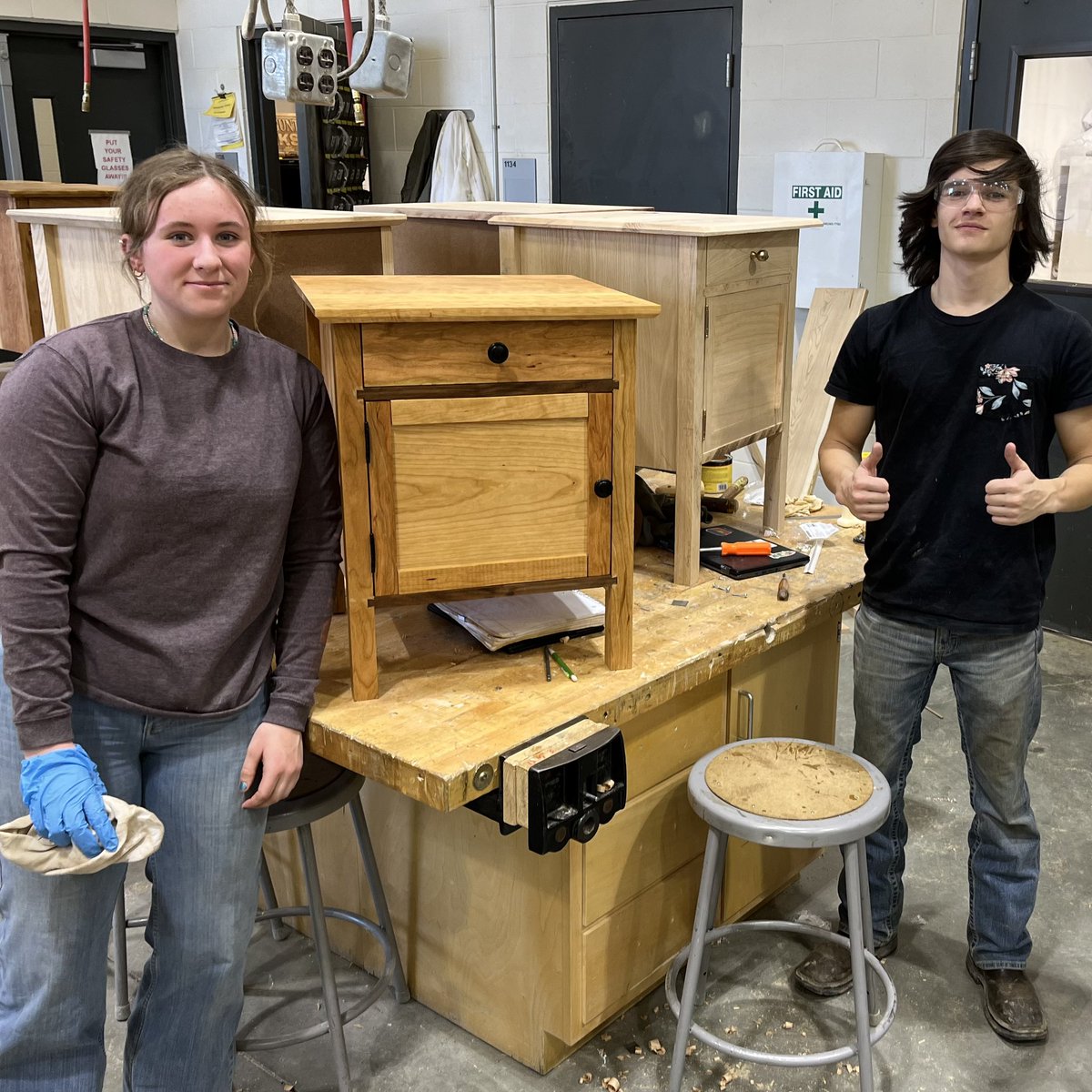 ByronBearsTech's tweet photo. Advanced woods had another successful class putting together the nightstand. Many students take time with me after school to make it just right… Woodworking is an amazing skill and really teaches someone to work with their hands, which help with future endeavors in the trades! https://t.co/br3sP8AaWW
