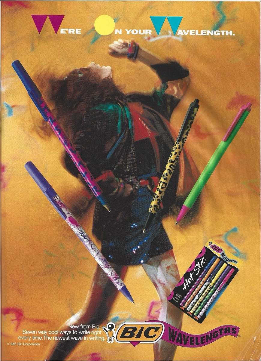 Bic pen ad - YM magazine, August 1991