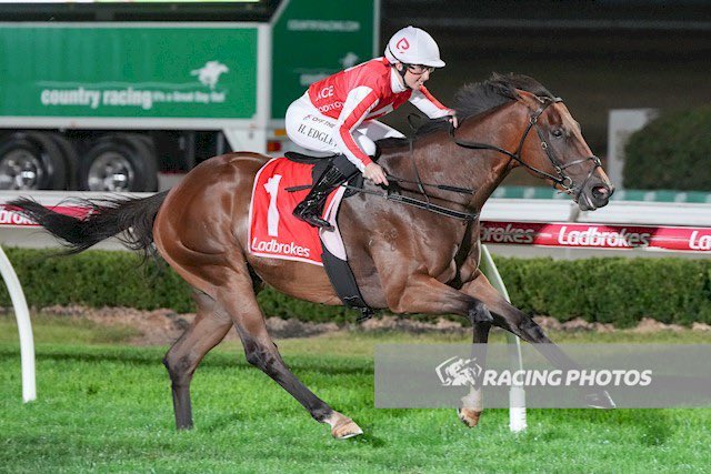 Primal Spirit made it back to back wins last night at Cranbourne ✌🏻

Beautifully ridden by Hannah Edgley 🍑

Well done to <a href="/AceBloodstock/">Ace Bloodstock</a> 🤝🏻 &amp; that took us to 9 winners from the stables last 20 runners 🔥