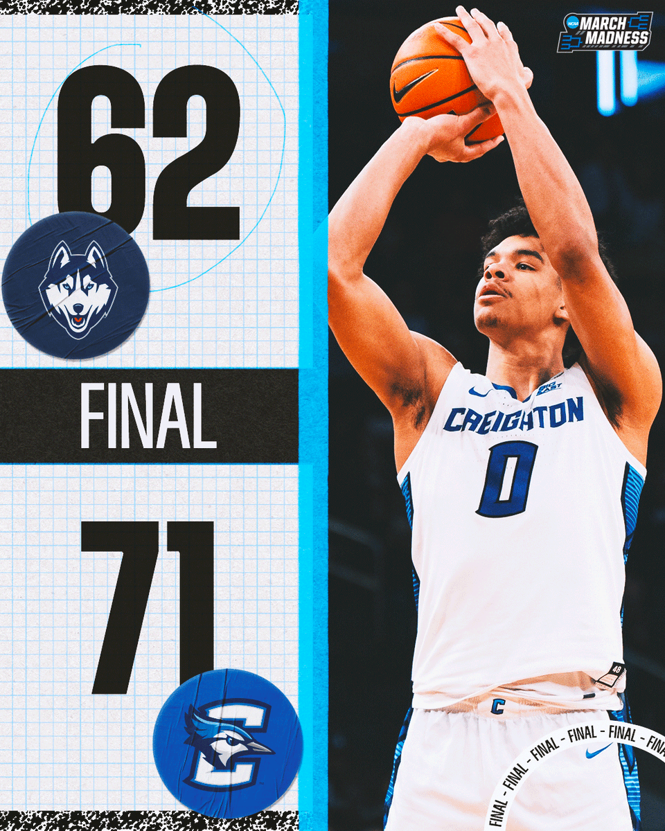 CREIGHTON GETS IT DONE 🐦

The Bluejays will play for the Big East title after taking down defending champion UConn 👏