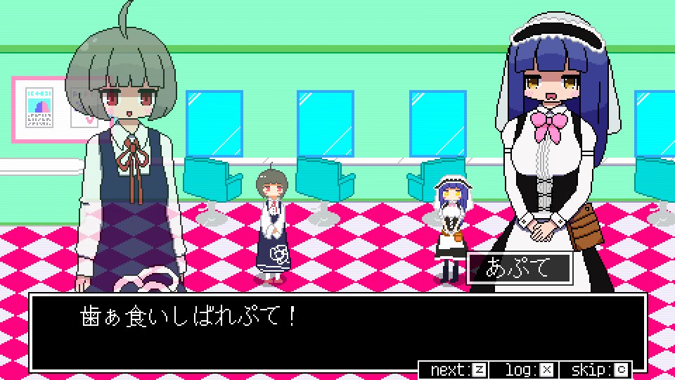 takayakata4827's tweet image. 亜電、アクションとリズム要素で難しそうと思われてるかもしれないけどハードモードにしなければ無限コンテニューできて詰まることがなく最後まで行けるようにしてるのでアクション苦手って人にも遊んでほしい…！めっちゃキャラとシナリオと演出頑張ったので