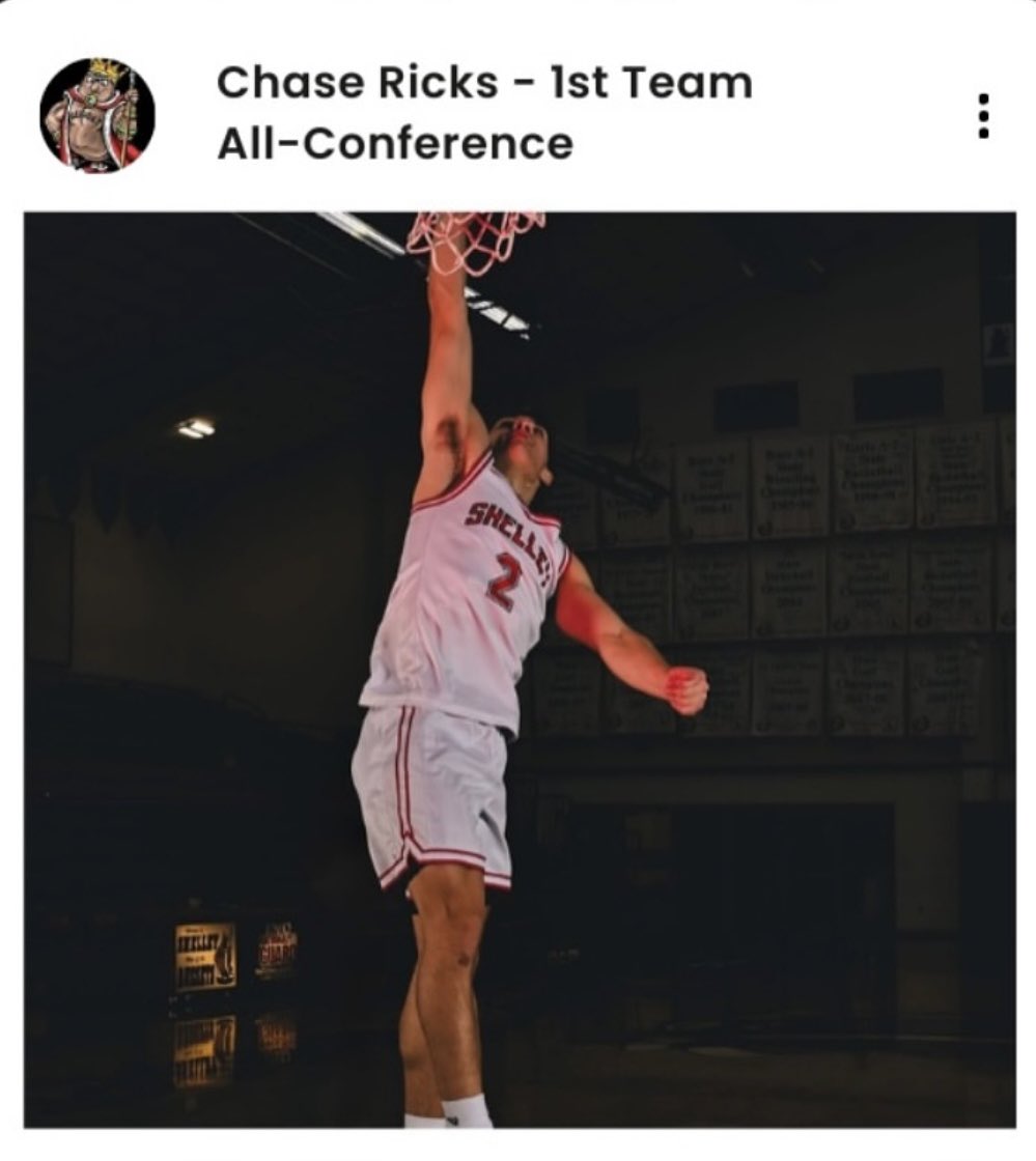 1st Team — All-Conference 
5A District VI High County Conference 

#bball #multisport #basketball