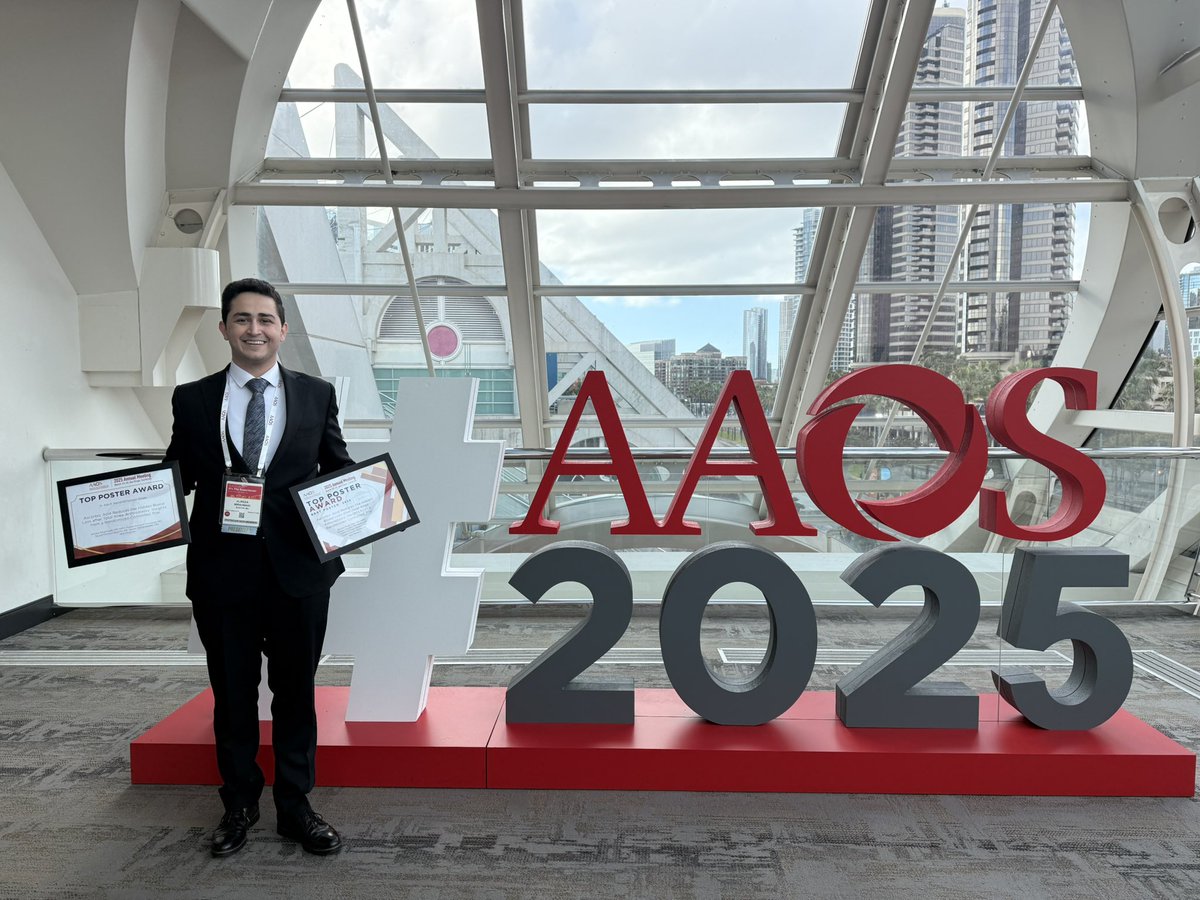 Alireza Mirahmadi, MD, MPH (@ar_mirahmadi) on Twitter photo I am honored to have received two awards at <a href="/AAOS1/">AAOS</a> #AAOS2025:
π₯ Top Poster Award β Adult Reconstruction Knee
π₯ Best Poster of AAOS 2025
Grateful to my mentors <a href="/NazarianLab/">Ara Nazarian, PhD π¦π²</a>, Dr. Kazemi & collaborators for their invaluable support.<a href="/Ortho_BIDMC/">Ortho_BIDMC</a> <a href="/BIDMChealth/">BIDMC</a> <a href="/BIDMC_Research/">BIDMC Research</a> #AAOS I am honored to have received two awards at <a href="/AAOS1/">AAOS</a> #AAOS2025:
π₯ Top Poster Award β Adult Reconstruction Knee
π₯ Best Poster of AAOS 2025
Grateful to my mentors <a href="/NazarianLab/">Ara Nazarian, PhD π¦π²</a>, Dr. Kazemi & collaborators for their invaluable support.<a href="/Ortho_BIDMC/">Ortho_BIDMC</a> <a href="/BIDMChealth/">BIDMC</a> <a href="/BIDMC_Research/">BIDMC Research</a> #AAOS