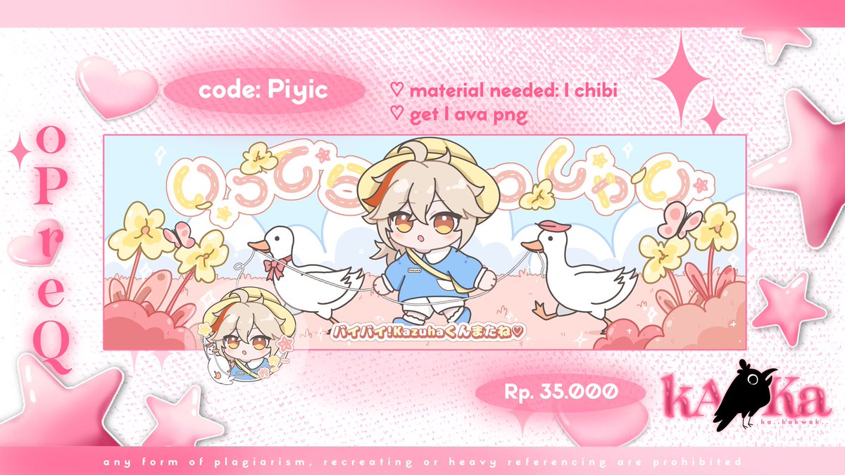kakakwak's tweet photo. ☆ any interactions are appreciated, thank you 💓

kwak . . . 🐦
hAlo! kaka open request/open commission untuk layout dibawah ini! slot terbatas ya, bisa dm jam 16.00 WIB untuk take slotnya 🙌 more info ⬇️

MAX 2 slots
💰 QRIS

#zonauang #zonajajan #zonaba https://t.co/uLZaxCtyTa