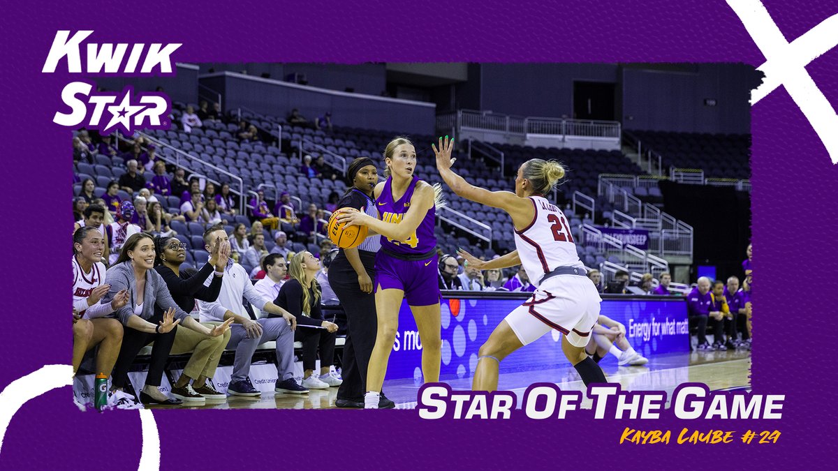 Kayba Laube with 12 points on four threes. She is your <a href="/KwikStar/">Kwik Star</a> Star of the Game.

#EverLoyal | #1UNI