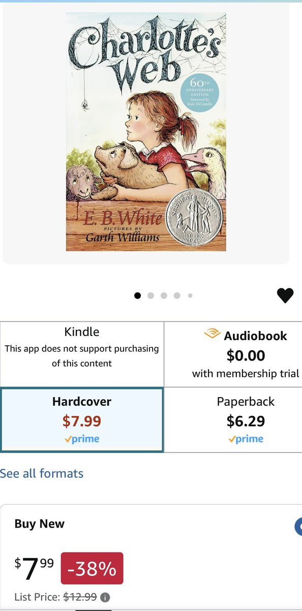 MeMarinaMoon's tweet photo. After 6 years of paperback my Charlottes Web Books are falling apart! I need to restock and repurchase these books, but I can use your help! If 30 people can purchase a hard copy it would make a teacher &amp; her students ever so grateful💕 
https://t.co/tcG42uVLCp https://t.co/mXSop6EsiW