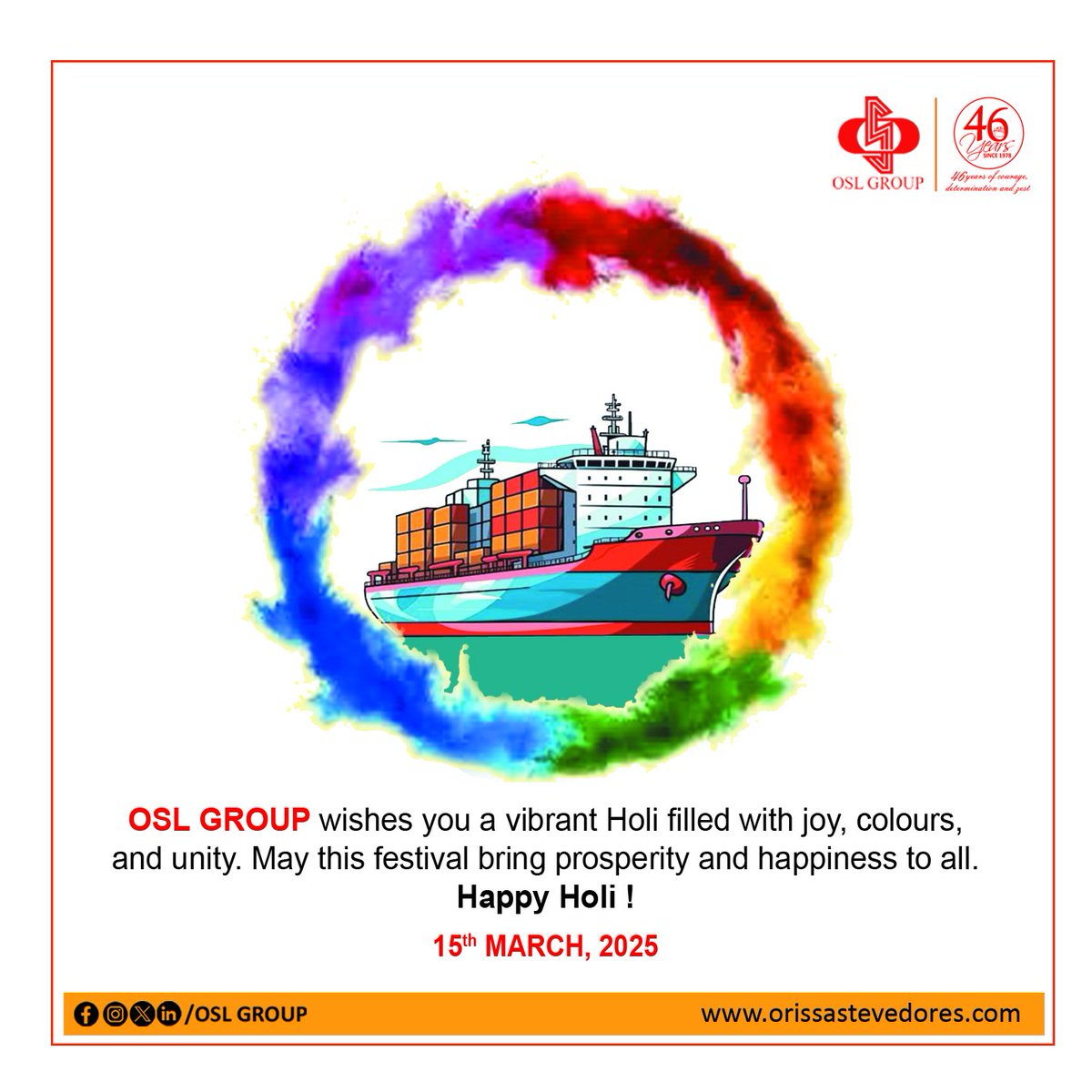 OSL_GROUP's tweet photo. Wishing you a colorful and joyful Holi! #OSLGroup https://t.co/Q38dDCablv