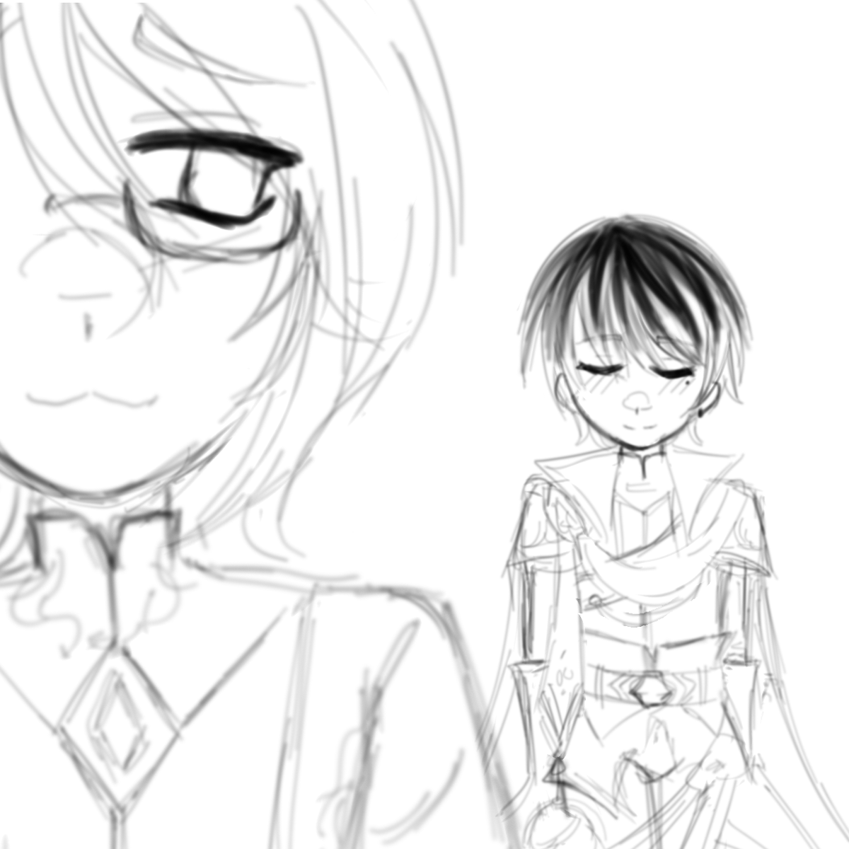 day #4 i think?? whiteday!! rui gave him his cloak or whatever. this is lazy too sorry.. art block has me in a chokehold. i might make extra work later but i probably won’t post it today </3  #ruitoyaweek2025 #pjskFA #ruitoya