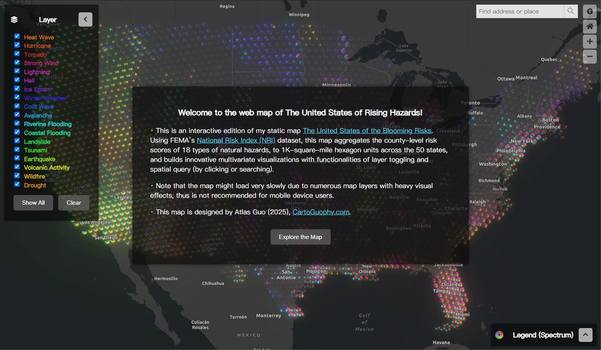 CartoGuophy's tweet photo. Happy to receive the Honorable Mention of Digital Map Award in #CaGIS Map Competition. Compared to my unawarded static map, it's totally unexpected, since it's an unfinished work with many issues unresolved! I even haven’t added it to my portfolio yet:
https://t.co/FGhNPevfYA https://t.co/cBHR6WhKHs