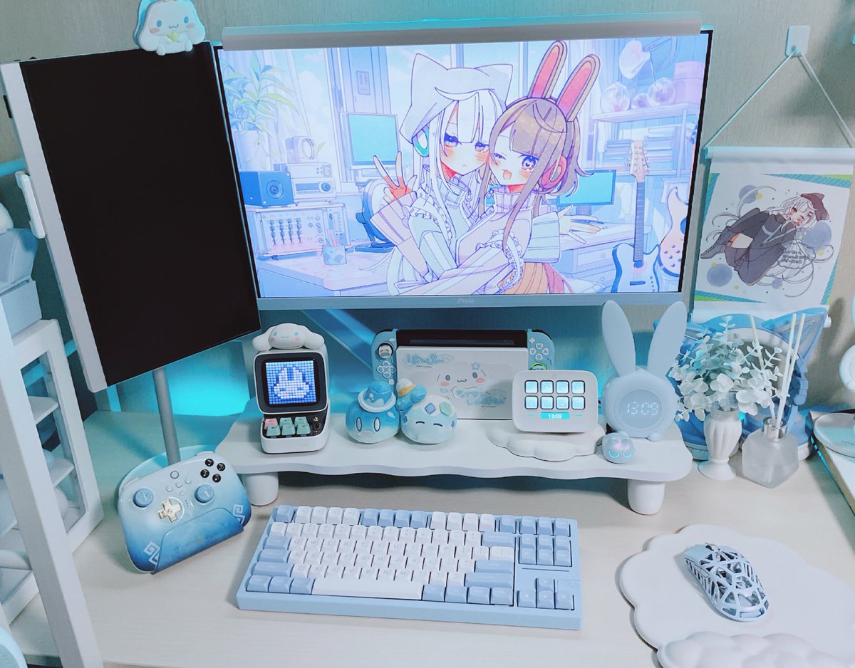 #ドスパラセットアップ
𝕀𝕔𝕖𝕓𝕝𝕦𝕖 🩵 × 🤍 𝕎𝕙𝕚𝕥𝕖
かわいいPCデスク環境でゲーム三昧の日々です⪩⪨꙳⋆