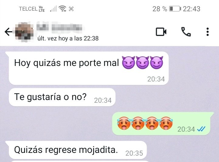 Mi esposita se fue a una despedida de soltera, el detalle es que llevarían strippers y desde hace tiempo tiene esa tentación.
Creen que se atreva a algo?
RT Si, se ve que es bien putita
MG Si, se ve q le encanta la 🍆