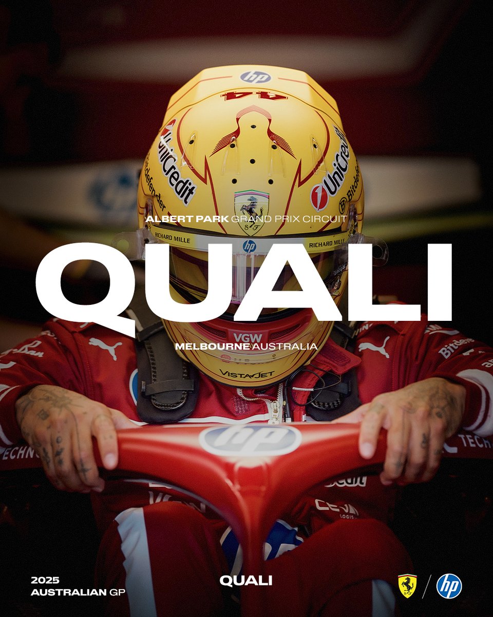 ScuderiaFerrari's tweet photo. Some exciting track action in Albert Park is coming up ⚡️ https://t.co/zGzFxSmMol