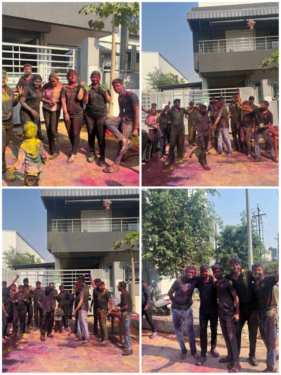 WeberDrivetrain's tweet photo. 🌸 Holi at Weber Drivetrain! 
We celebrated Holi with colors, laughter &amp; innovation! 🌈✨ Just like we drive progress, we embraced the festival with energy, teamwork &amp; joy.
Wishing everyone a vibrant &amp; colorful year ahead! 

#HappyHoli  #FestivalOfColors  #weberdrivetrain https://t.co/fSzyRCuzYk