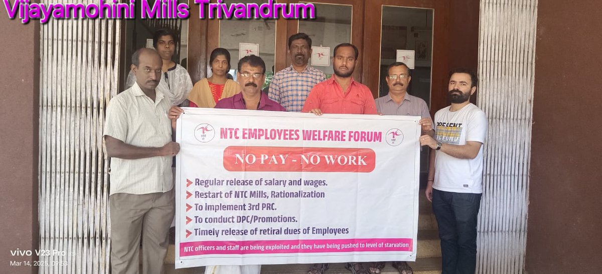 NTC_Emp_Forum's tweet photo. 🚨 DAY 14 – NTC EMPLOYEES' PEN-DOWN STRIKE CONTINUES! 🚨
😡 6 MONTHS WITHOUT SALARY! How long will the authorities ignore our plight? NO PAY, NO WORK!
📢 We demand:
Immediate release of pending salaries!
Restart of NTC mills! https://t.co/tZdxEvsS5g