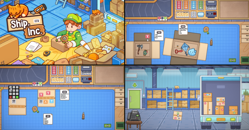 rogueducknet's tweet photo. We are making a game where you run a shipping business! 

Package the items, and put the right stickers on boxes! Upgrade your office, and deliver orders safely and quickly!

Wishlist on Steam to get notified when FREE demo is released 📦👇
https://t.co/ZoKVO3cTlc