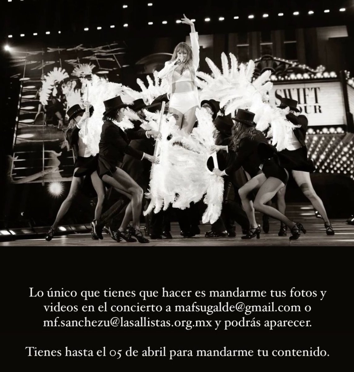 ¿Eres un swiftie mexicano que asistió al Eras Tour en México? ¿Te grabaste cantando, bailando, llegando al Foro Sol o cualquier cosa durante el concierto? ¡Puedes salir en el documental que estoy preparando! 🫶🏻