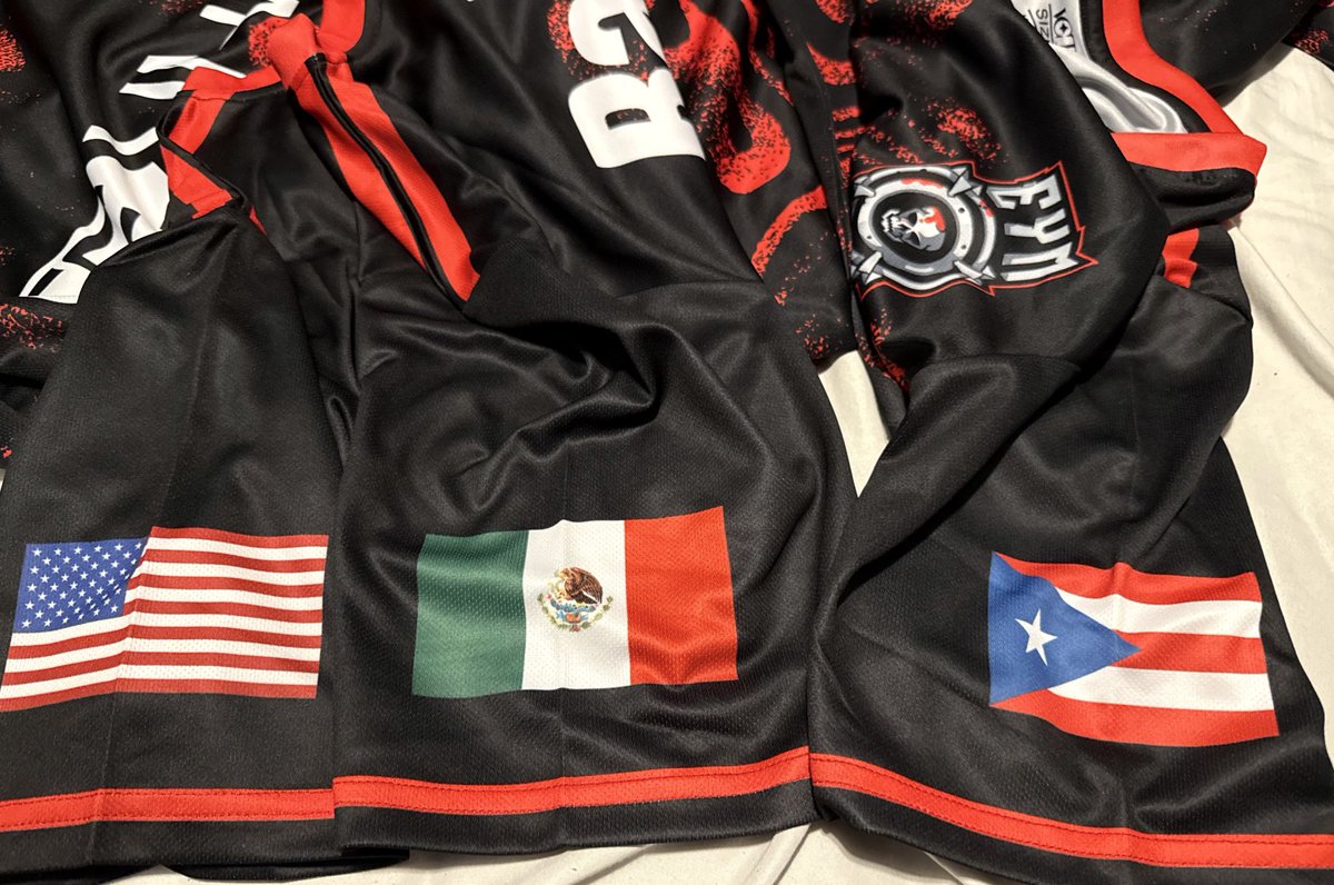 EarnYourMedal's tweet photo. Different flags, same mission. 

The jerseys are here!! @VCTRYWear 

See you soon at Major 2. 

#EYM 🛡️ https://t.co/70efxPMuG1