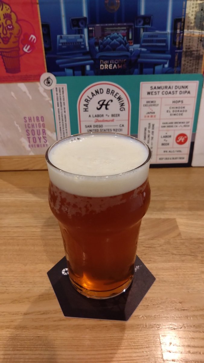 名古屋の大曽根のあるBREEWPUB OZONE  。KENZO IPA 呑む！　弱いフルーティアロマ。IBU60 ABV 7　落ち着いて飲める
＃クラフトビール