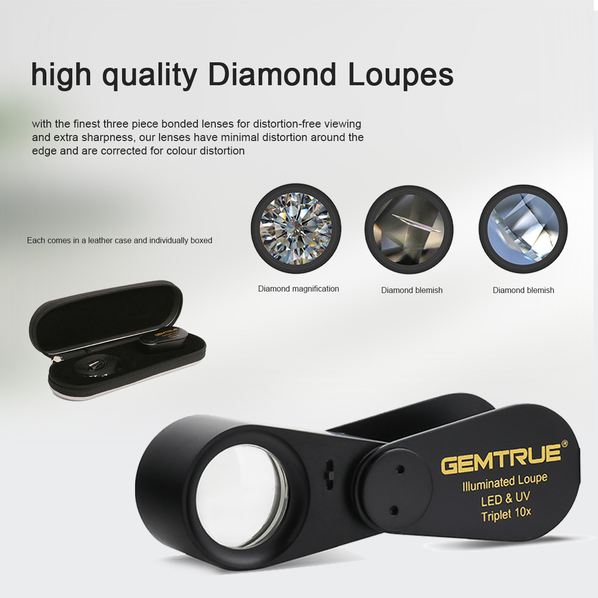 GemtrueUK's tweet image. Diamond Loupe Illuminated Rechargeable LED / UV triplet 10x 21mm Lens
Item No. DK09103L
Power: 10x
Lens Diameter: 21mm
Lens Type: Triplet, bonded lenses for distortion-free clarity
Lighting: LED &amp;amp; UV light sources
Finish: Black
📲 DM to order today!
#diamondselector #glass