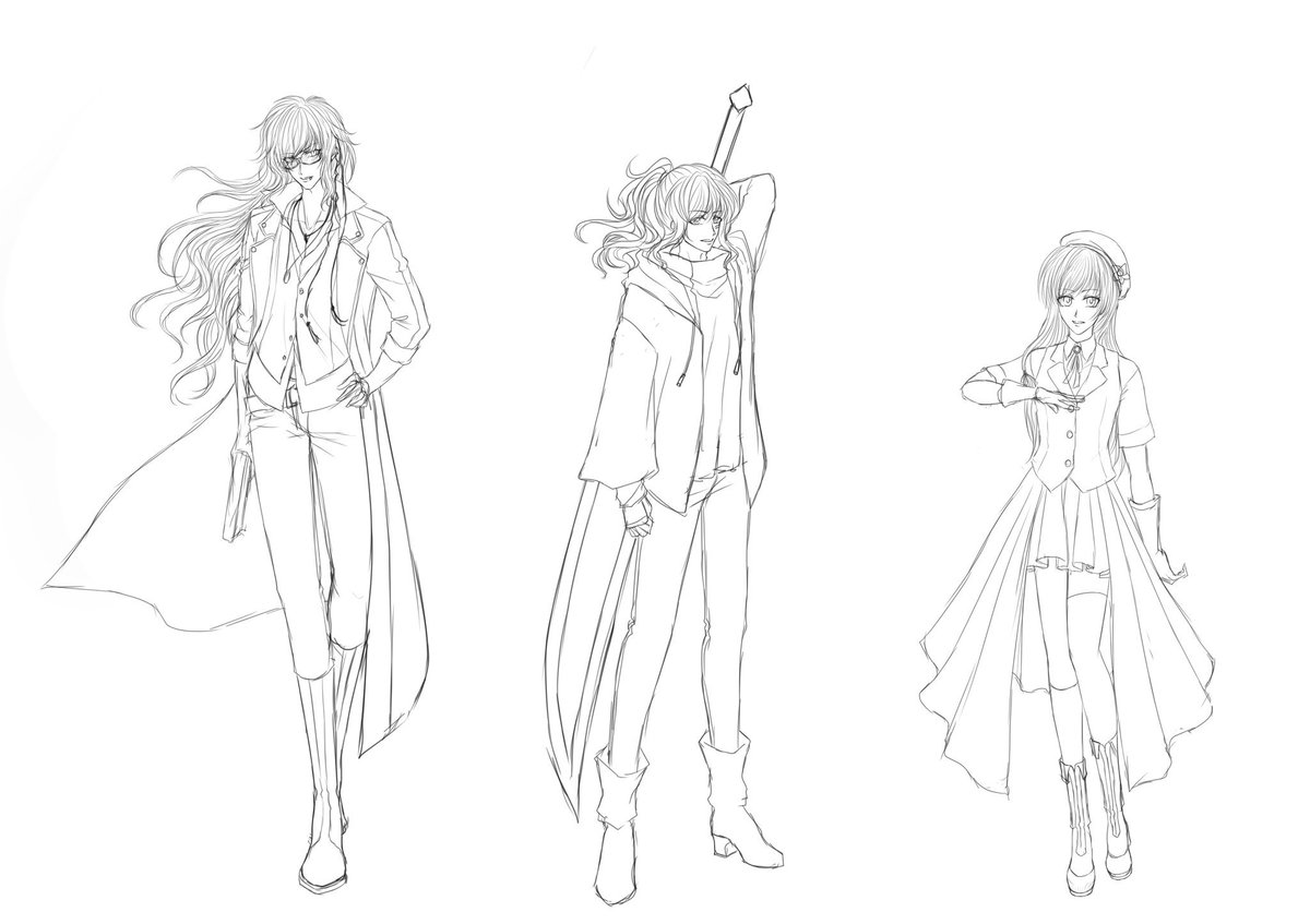 _aoxoR's tweet photo. りにゅーある六幻主立ち絵 https://t.co/4fR298B3vh