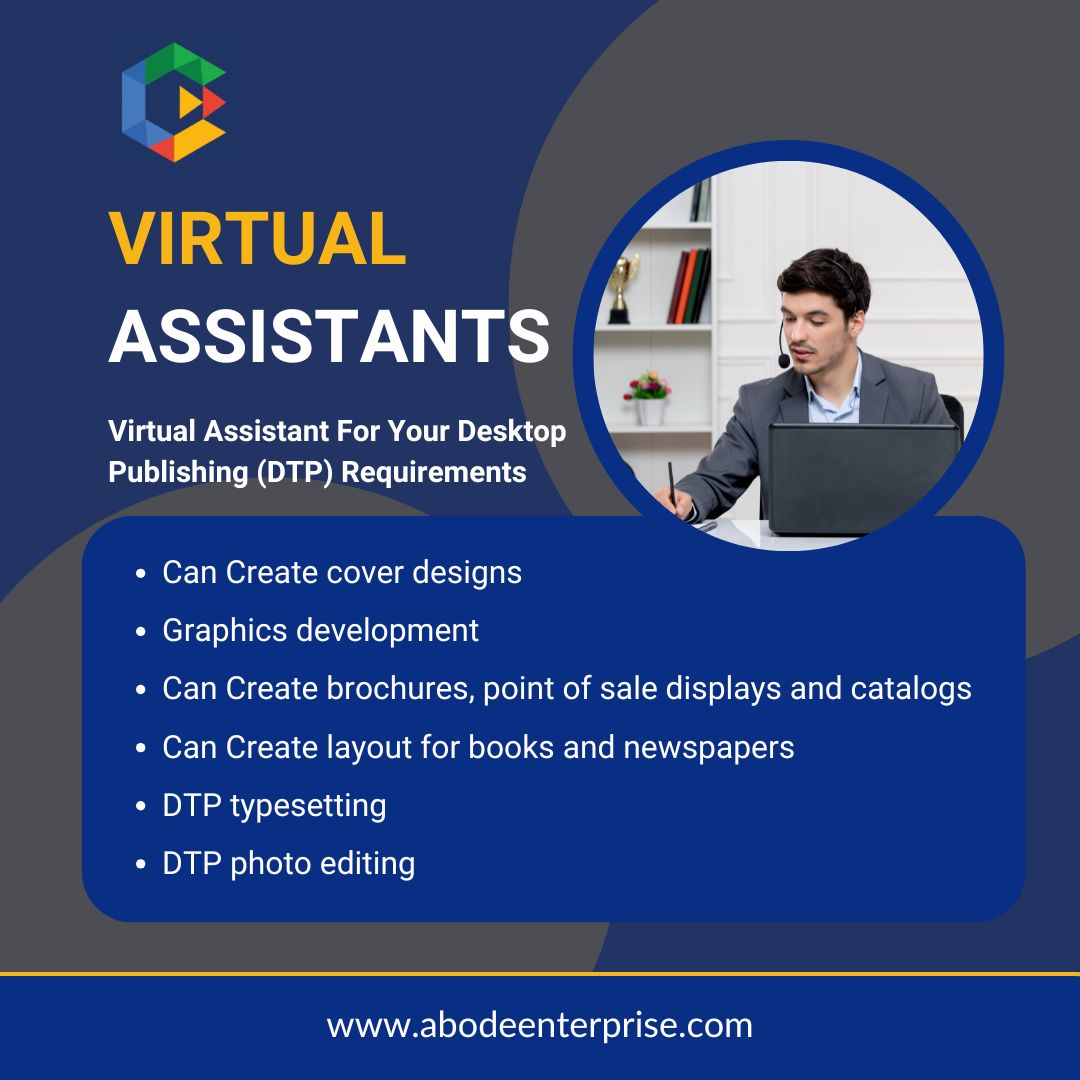 AbodeEnterprise's tweet image. Virtual Assistant For Your Desktop Publishing (DTP) Requirements.

📧 info@abodeenterprise.com
🌐 bit.ly/3ESVHUv
#abodeenterprise #dataentryservices #datacollectation #datamanagament
#Supplymanagement #virtualassistants #DTP
