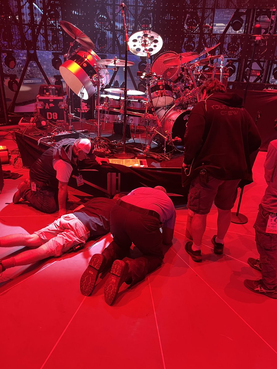 Hey, Houston! An act of God tonight! Fire broke out underneath the stage—right under my drum riser!🔥😲I was literally on fire for 4 ½ songs, all the power cables melted, and the show was a BUST! That doesn’t mean we won’t be back soon, love you all—and WE WILL RETURN! God bless!