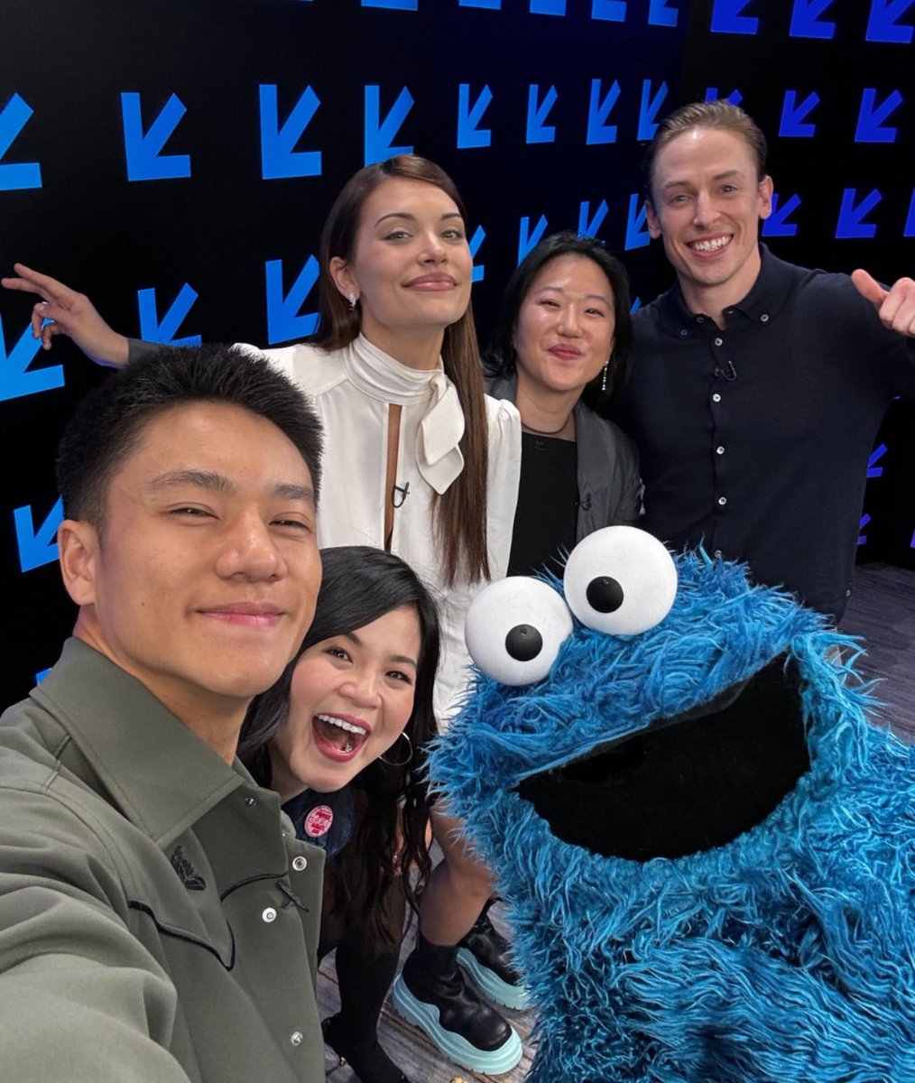 Kelly with the Cookie Monster 

Source: The Cookie Monster