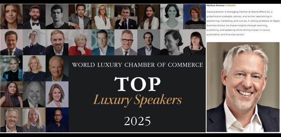 genuinely honored to be named among the @WLCC's 2025 TOP Luxury Speakers alongside such remarkable colleagues!