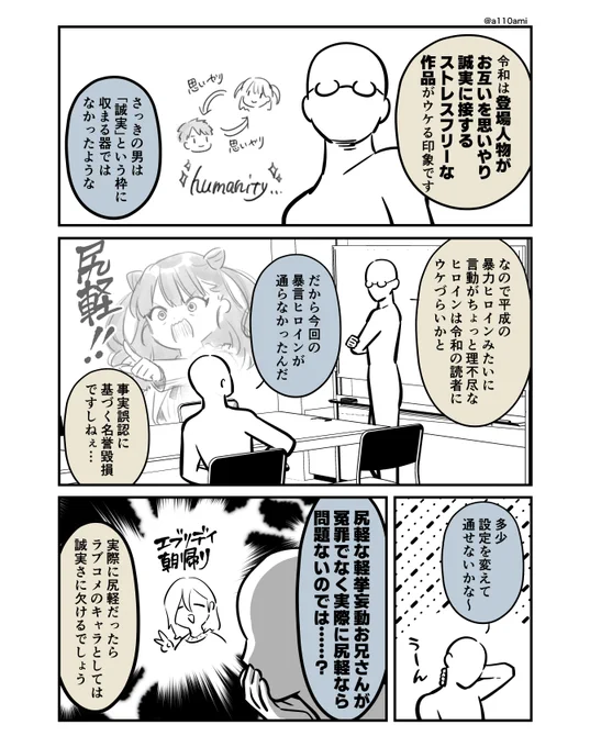 新連載を考える漫画家と編集のオリジナル漫画(のネーム )
暴力ヒロイン編(3/3) 