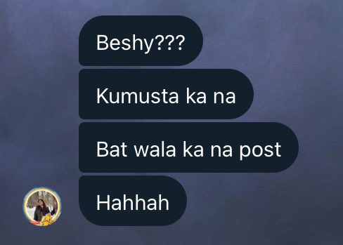 rovinrem's tweet photo. Hahaha thanks beshy @pauleneaaa nagpapamiss lang talaga ako sa inyong lahat hahahaha jk. Miss you all beshy! https://t.co/BUyEnbq4ct