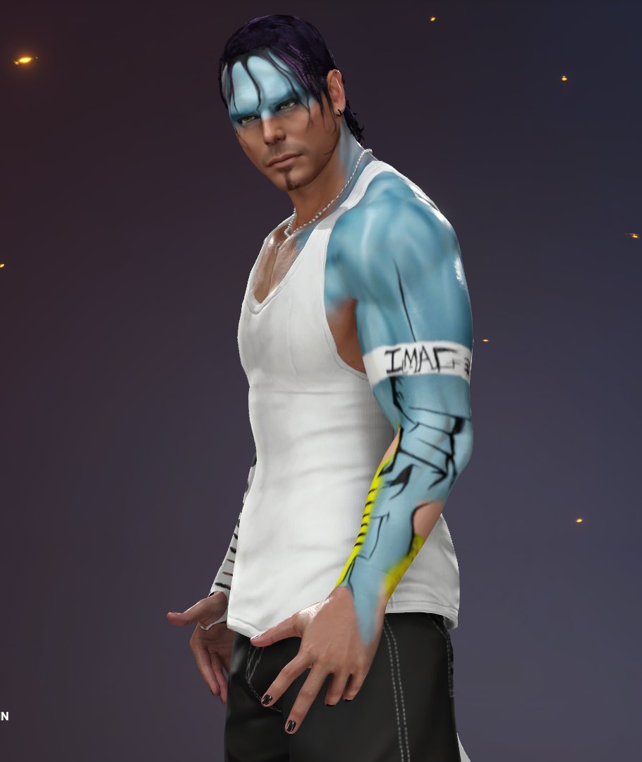 TalentedKamarty's tweet photo. Jeff Hardy '03" (PC/Last Gen)
Creator: TalentedKamarty
Tags: JeffHardy, JeffNeroHardy, CharismaticEnigma
Hair glitch: @WhatsTheStatus 
#JeffHardy #JeffNeroHardy #TheHardyBoyz #WWE2K25 #WhatsTheStatus @WWEgames #RuthlessAggresssion #CAW https://t.co/2yRaiTQrjr