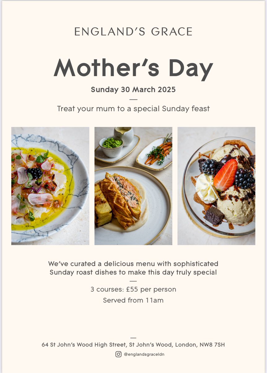 Pramstead_'s tweet image. Mother’s Day lunch/dinner at England’s Grace #StJohnsWood #NW8
englandsgrace.com