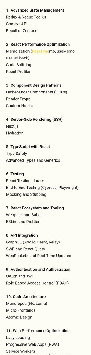 Kartikey777dev's tweet image. As React Js Developer 
Please Learn:
#Developers #frontend_developer