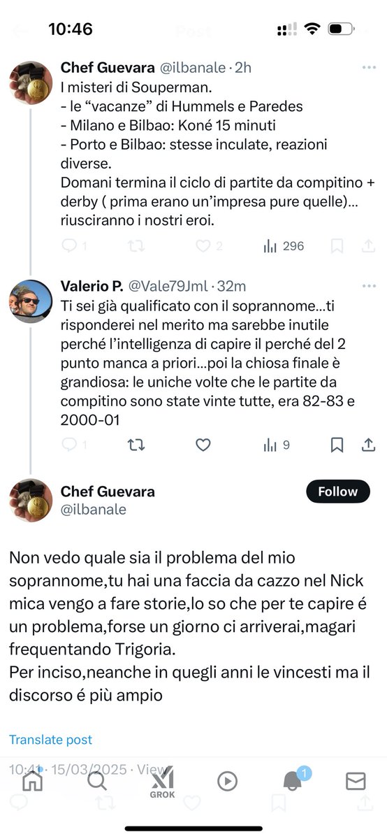 Vale79Jml's tweet photo. Qui il genio, che mi ha bloccato, neanche ha capito che intendevo il soprannome che ha dato a Ranieri però in compenso insulta…questo è parte del Roma X https://t.co/kvoSdjzaGk