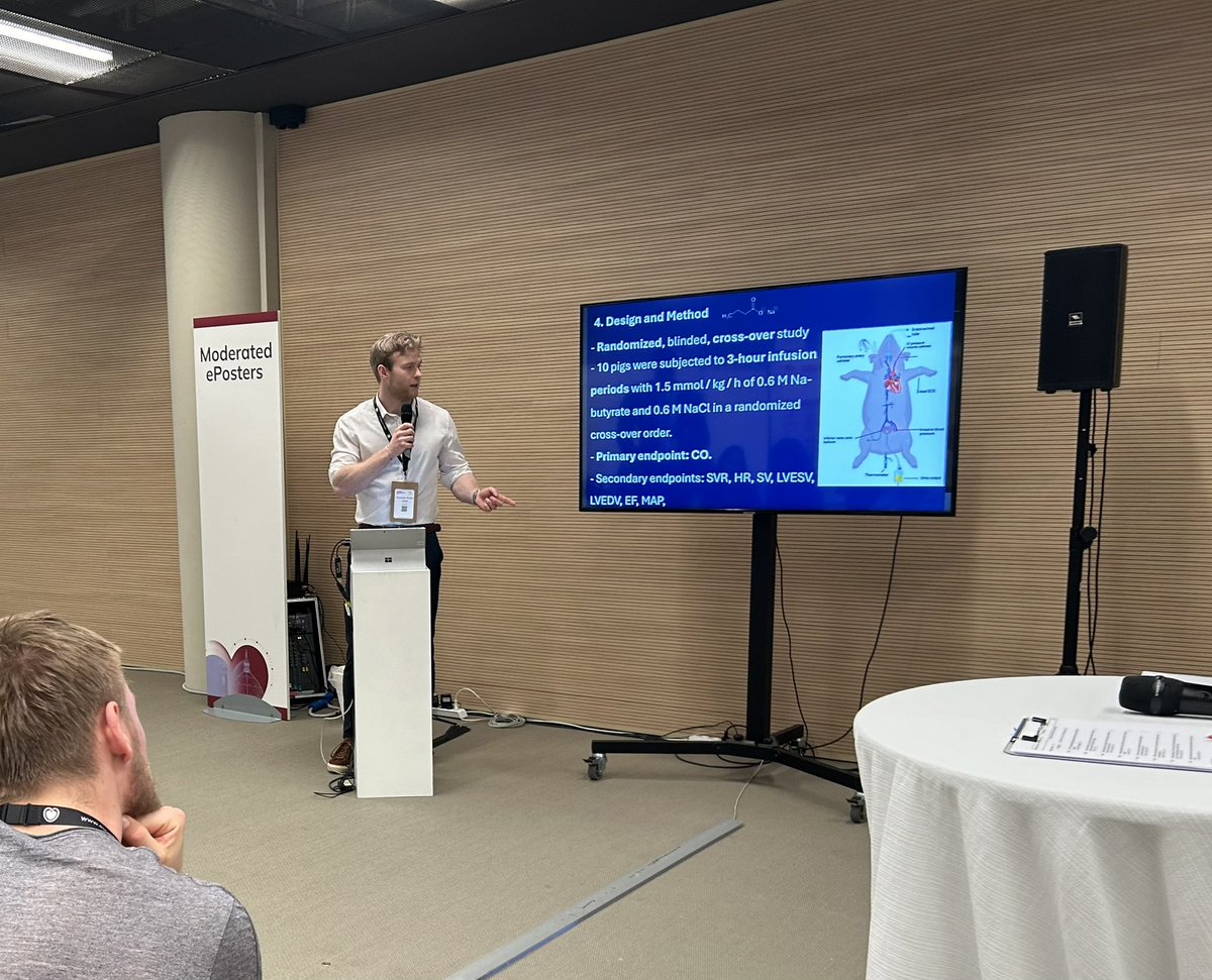 OHorsdal's tweet photo. Exciting experimental data from Alexander and Lasse from @AUHCardio presented today at @escardio #ACVC2025 🫀 

Ketone body 3-hydroxybutyrate may improve hemodynamics in #pulmonaryembolism

Short chain fatty acid butyrate increases CO in healthy pigs (⬇️)
https://t.co/ObiP7bg5cL https://t.co/j87DgrwxAx