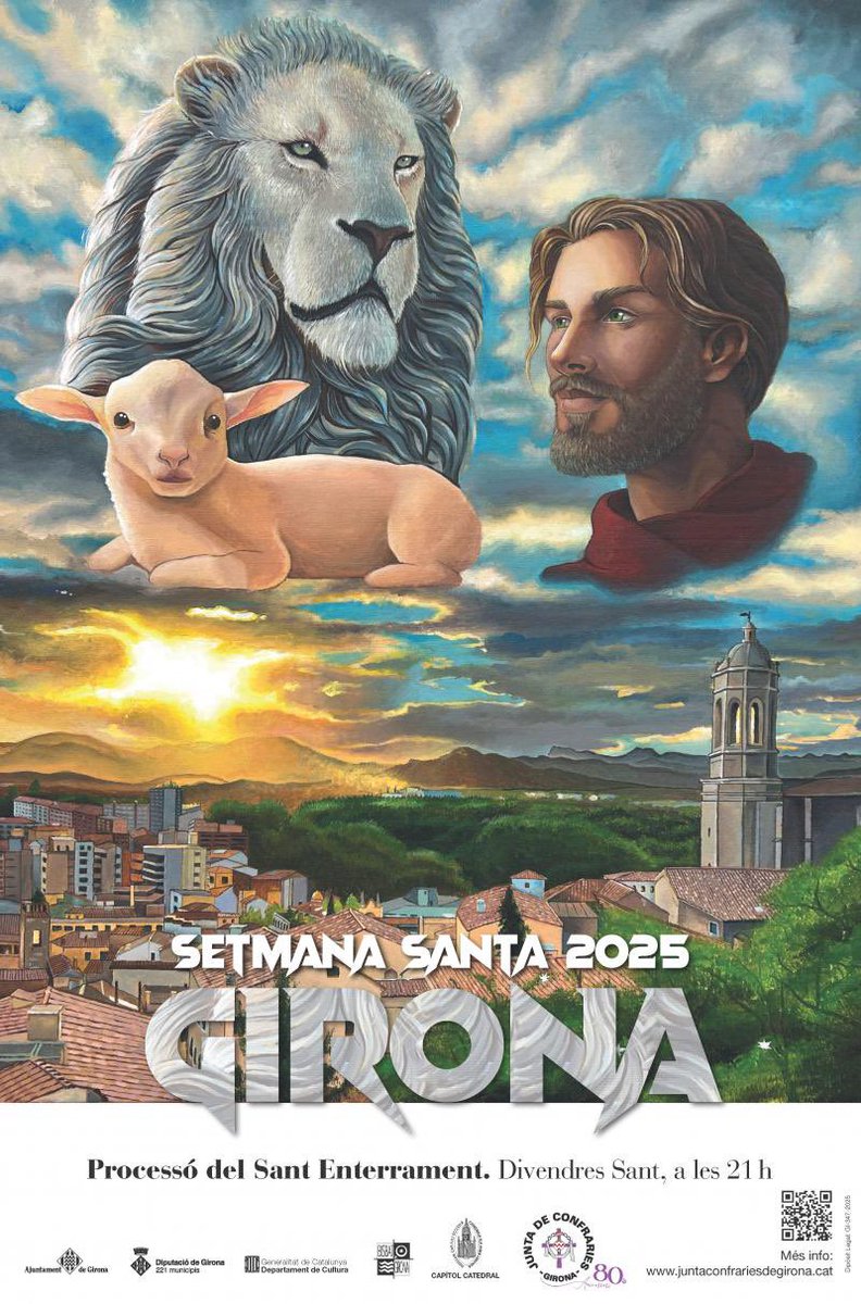 -Mufasa granítico disgustado por algún motivo.
- Jesucristo Chad bitcoiner.
- Carnero rapado mutante desconcertado te devuelve la mirada.
- Atardecer nuclear.
- Nubes más densas que el petróleo.
-Girona habitando en una perspectiva mágica.

Cartel legendario