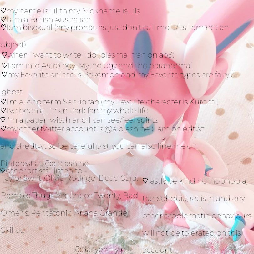 dailyemilylp's tweet photo. (redone because some of my favs have turned out to be not so good people/I no longer feel comfortable having sm info about me out)  

Welcome to my account where I post daily Emily content if you view the image below you can find out more about me welcome to my account sweeties♡ https://t.co/5KiRKK8qtz