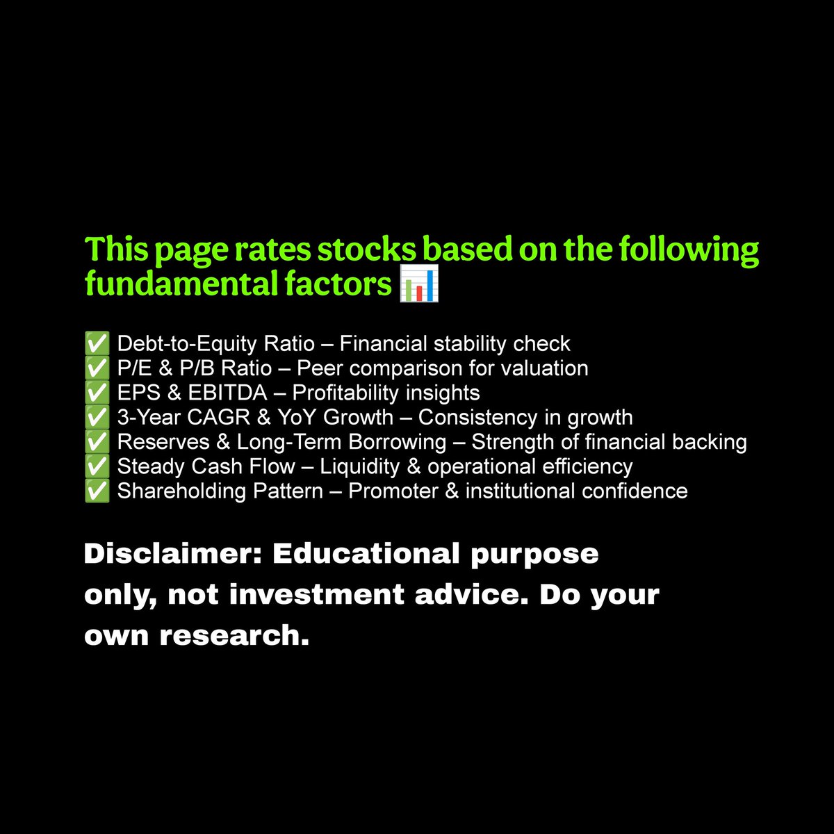 _breakout_Trade's tweet photo. JP power got 4 ⭐stars out of 7⭐ based on following 👇🏼 fundamental factors.
This is for educational purposes, Not buy/sale Recommendation.
#stockmarketsindia #stockmarketcrash #StockMarket #Investments #Nifty #multibagger #smallcap #midcapnifty #godfry #stockname #investing https://t.co/UEf92SRitK