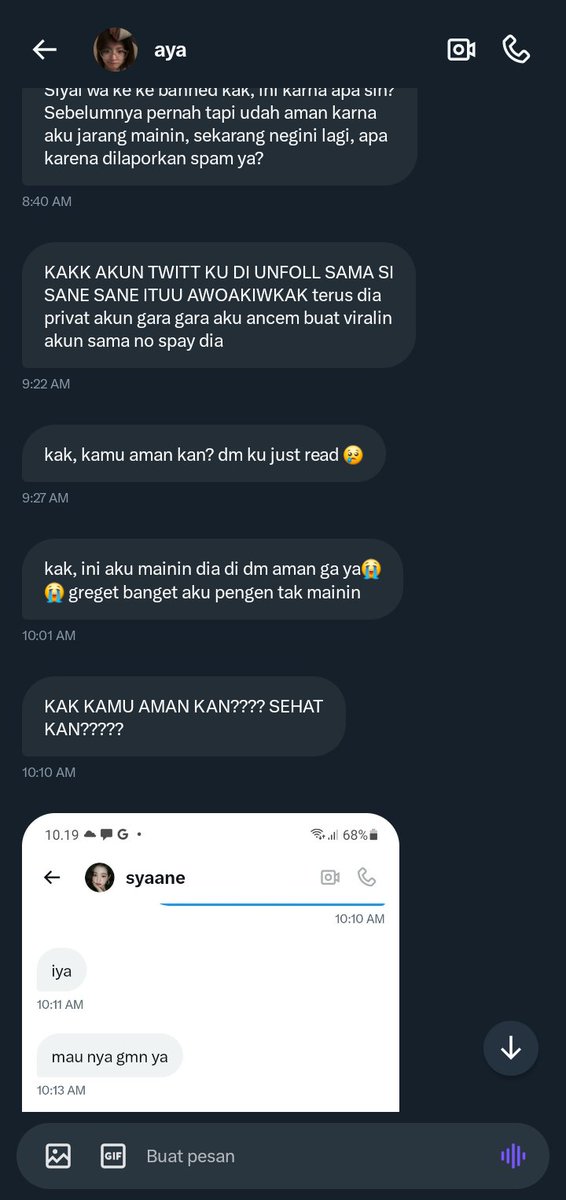 _1981938181's tweet photo. HELP RT!!! 
biar gak ada korban lagi yg terkena scam sama akun penipu @syaneeen 
HATI HATI POKOKNYA SAMA ORANG INI!!!
DIA MINTA AKSES AKUN COSTUMER, DAN SETELAH DAPAT AKSES DIA ME RESET PERANGKAT COSTUMER LEWAT AKUN ITU DI FITUR GOOGLE, HATI HATI!!
TOBAT WOY @syaneeen TOBAT!!! https://t.co/CalY9lN6Gi