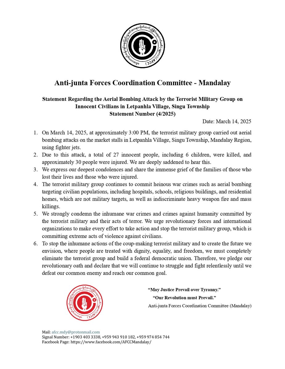 bloodmoney22222's tweet image. USA, UK, EU 
-Ban International Companies delivering aviation fuel to Myanmar
-Ban aviation Fuel Sales and shipment insurance to Myanmar
 
Airbus: End investment in AVIC   
Airbus + AVIC = Airstrikes in Myanmar 
Airbus: Stop putting profits over people
#AFCC #singu #WarCrimes
