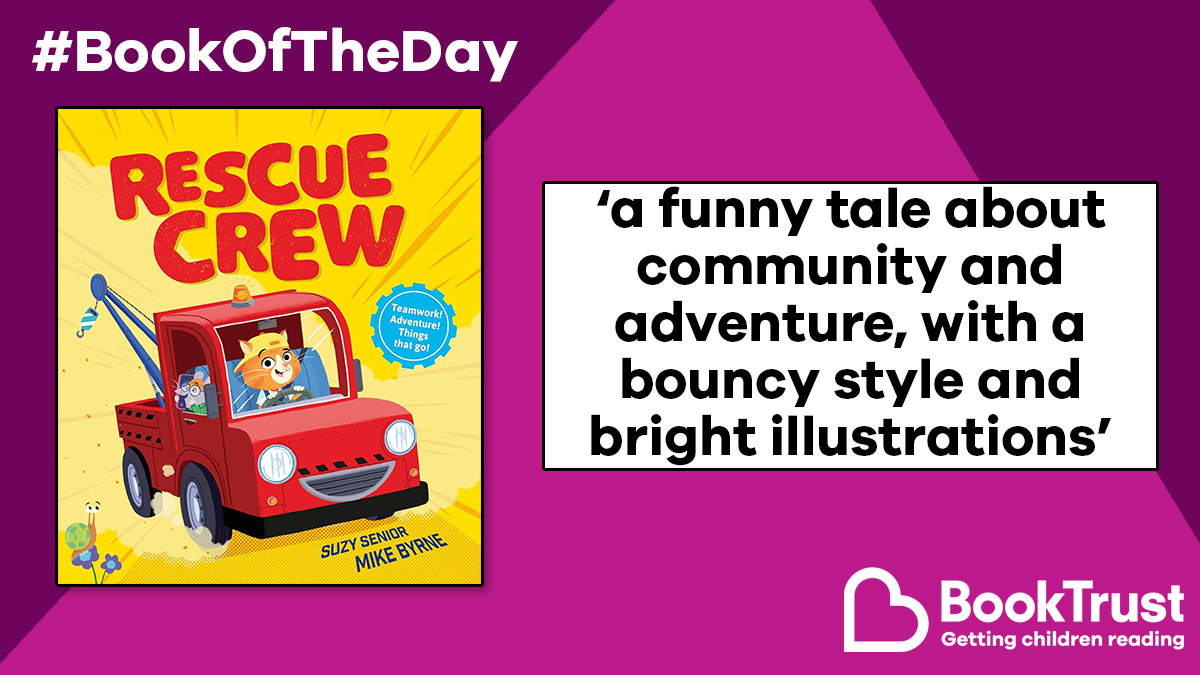 BookTrust (@booktrust) on Twitter photo Our #BookOfTheDay is a delightful tale about Mechanic Cat & Rescue Rat - and what happens when their breakdown truck gets into a bit of a pickle!
Children will love spotting all the vehicles in #RescueCrew by <a href="/Suzy_Senior/">Suzy Senior</a> & <a href="/TheMikeByrne/">Mike Byrne</a>:
booktrust.org.uk/book/r/rescue-… <a href="/FarshoreBooks/">Farshore</a> Our #BookOfTheDay is a delightful tale about Mechanic Cat & Rescue Rat - and what happens when their breakdown truck gets into a bit of a pickle!
Children will love spotting all the vehicles in #RescueCrew by <a href="/Suzy_Senior/">Suzy Senior</a> & <a href="/TheMikeByrne/">Mike Byrne</a>:
booktrust.org.uk/book/r/rescue-… <a href="/FarshoreBooks/">Farshore</a>