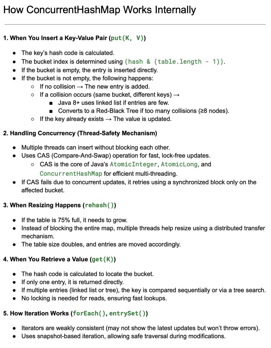 theskilledcoder's tweet image. How ConcurrentHashMap Works Internally