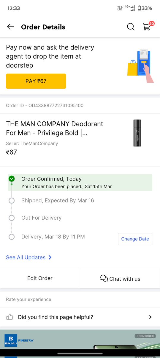 HarinadhAmuluru's tweet photo. @dealztrendz Thanks bro ordered. https://t.co/xzmK9lFbXW