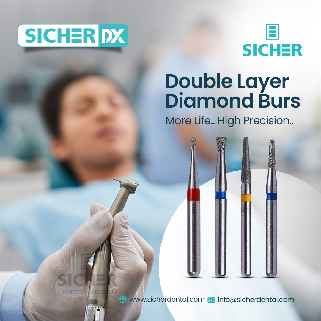 Engineered for precision, power, and performance—Sicher Dental Burs, seamlessly paired with the Sicher Air Turbine, for dentists who accept nothing but the best.

#Sicher #SicherUK #sicherdental #dxburs #dxsicher #sicherdx #dxdentalburs #sicherburs #sicher #sicherdentalindia