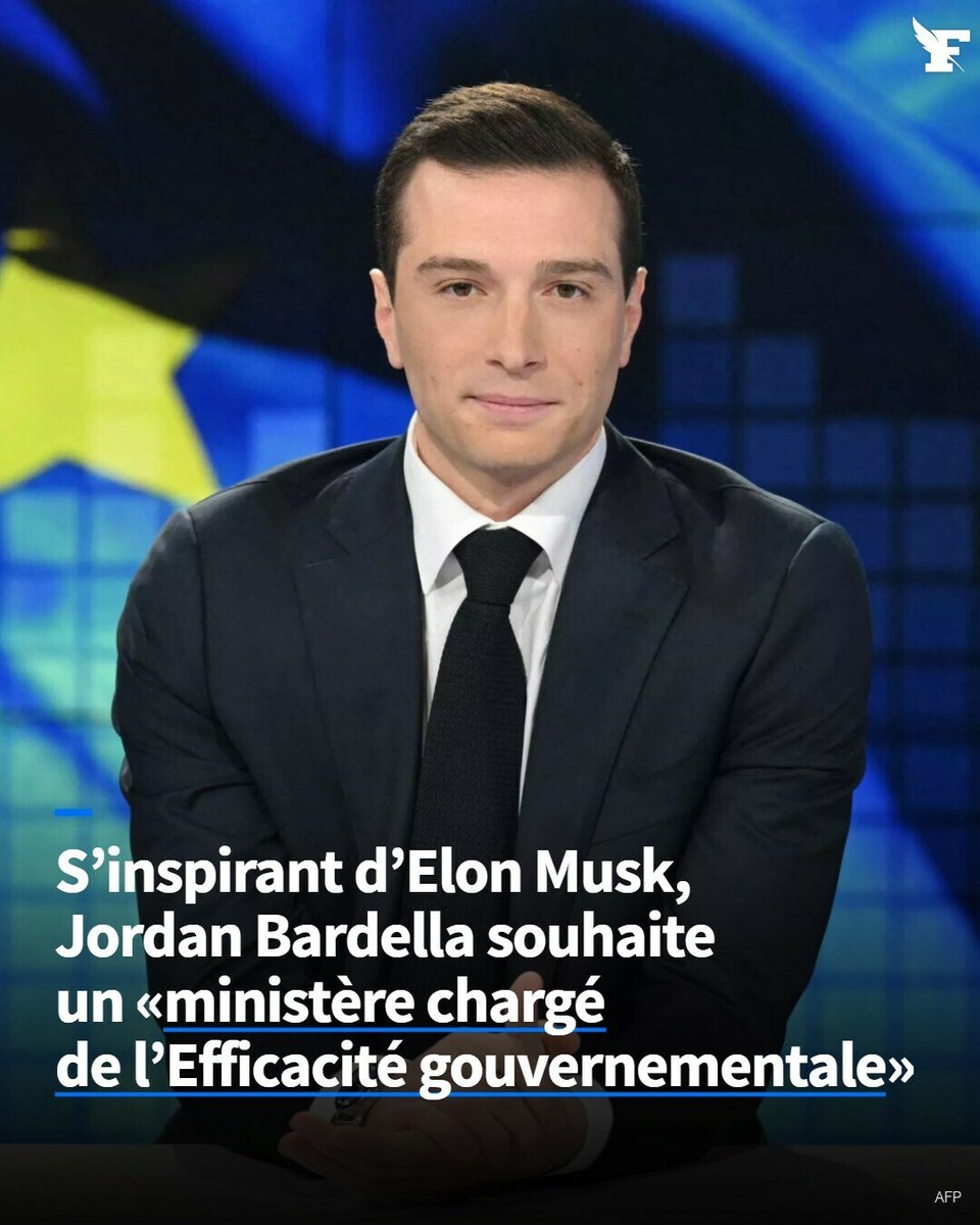 Le_Figaro's tweet photo. Sur le plateau de LCI, le président du Rassemblement national a soutenu l’idée d’un «DOGE» français, afin d’arrêter de «dépenser de l’argent dans tout et n’importe quoi». https://t.co/BrfeyEkMdR https://t.co/8OGuxqe96N