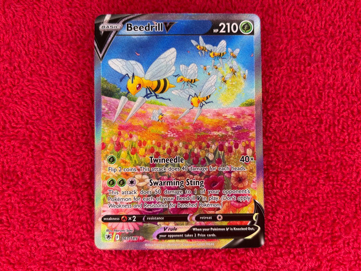 Grumshop_'s tweet photo. Killer Bee!🐝 up on my eBay! Gotta be my favorite Beedrill card! #pokèmon
#pokemontcgcollection #ebaycards #pokemonart #pokemongo #pokemoncard #tcgplayer #tcgpokèmon
#tcgpocket #pokemontrainer
#pokemoncollector https://t.co/rmAMcMqgX7