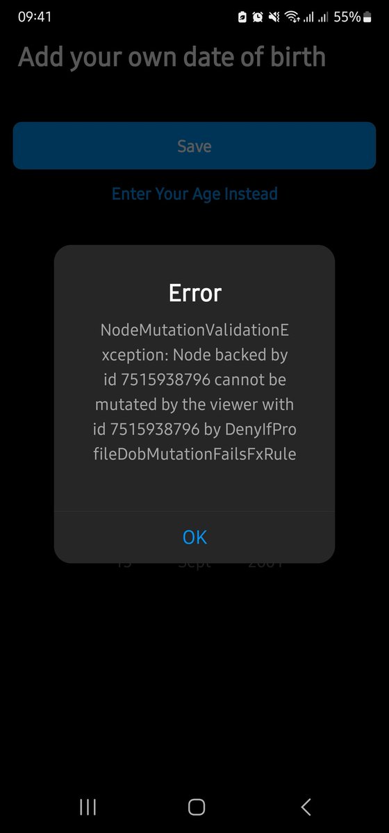 Genius level development <a href="/instagram/">Instagram</a> 

You make adding birthday and make the step an impossible nightmare, then send some cryptic information